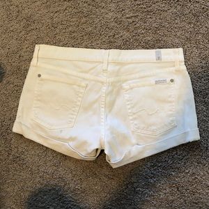 White 7 For All Mankind Shorts